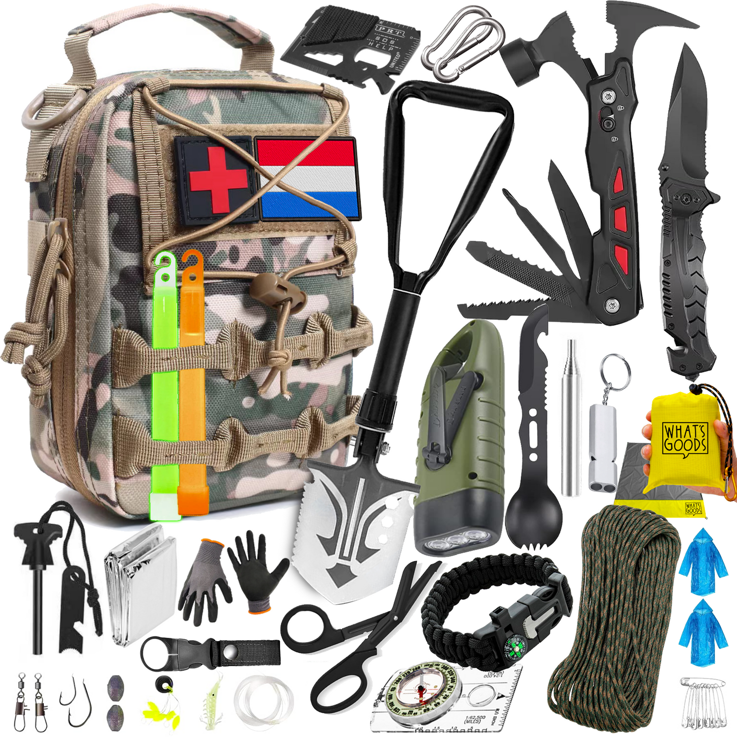 What's Goods NL Survival Kit Noodpakket Multicam
