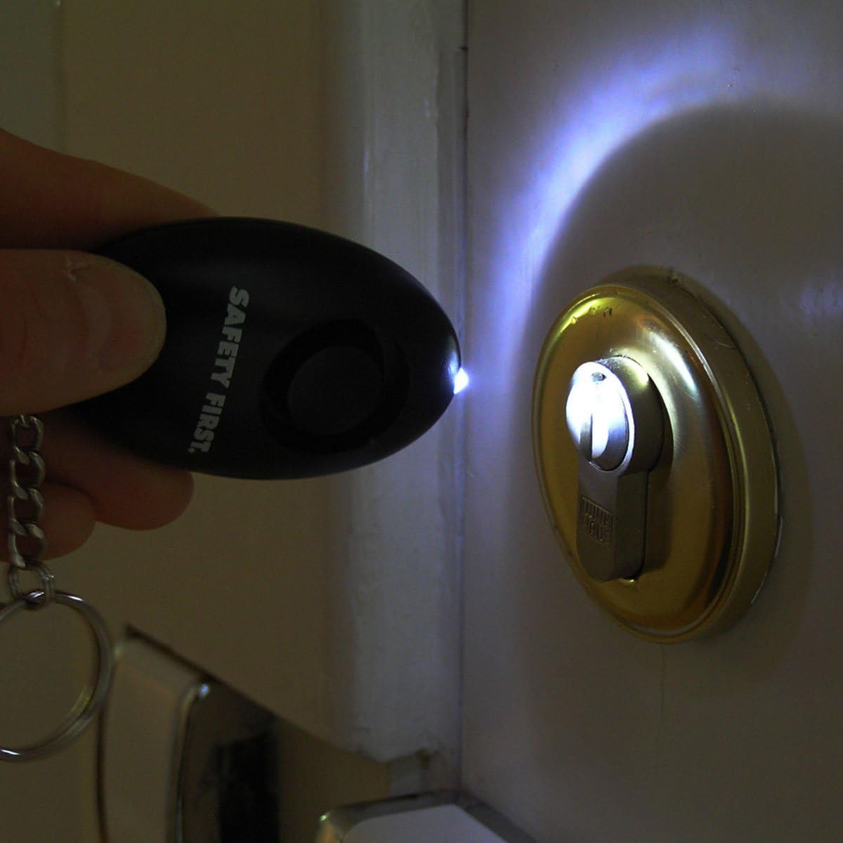 KH Security Sleutelhanger alarm met LED licht (zwart)