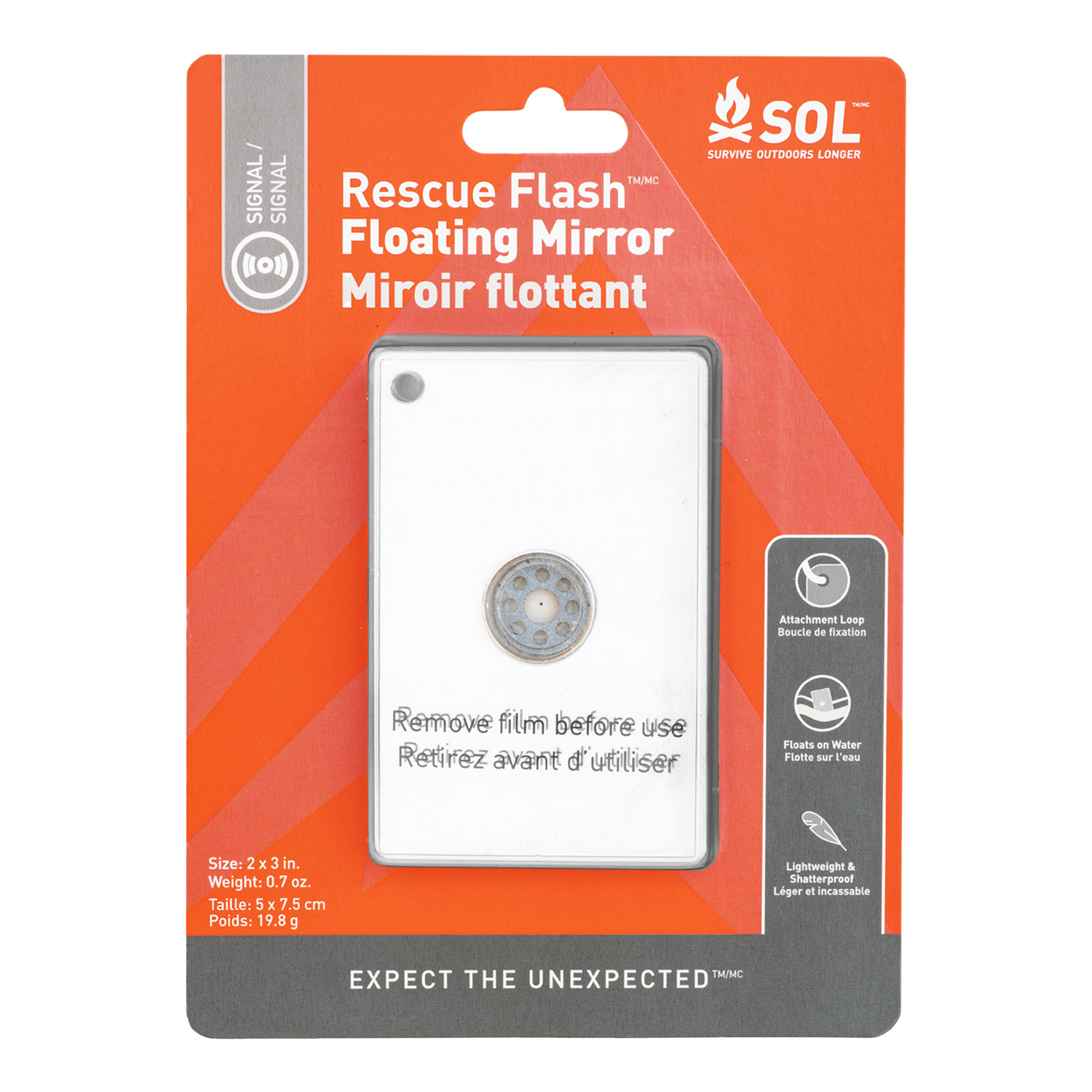 S.O.L. Rescue Flash Drijvende Signaal Spiegel