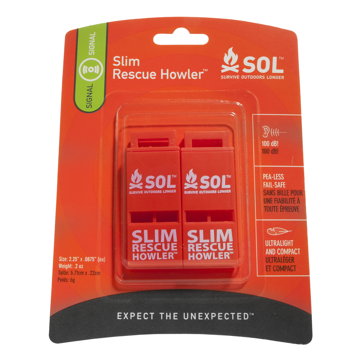 S.O.L. Slim Rescue Howler (noodfluit)